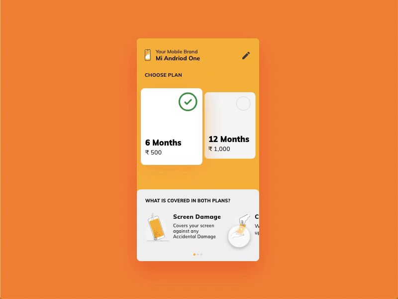 Plan Page app card animation choose clean design design app exploration finance app insurance mobile plan ui uitrends ux ui