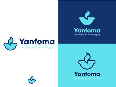 Yanfoma agency burkina design digital digitalagnecy flame flamelogo hotpot icon logo pot potlogo tech yanfoma