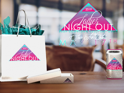 3D Save The Date Card: Ladies Night Out, 2019 3d 3d art abstract adveristing branding branding design design digital illustration logo photoshop typography vector