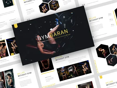 Gymbaran - Gym PowerPoint Template abs agency barbell bodybuilding business company corporate creative fitness gym healthy lifestyle marketing modern powerpoint powerpoint template presentation sports