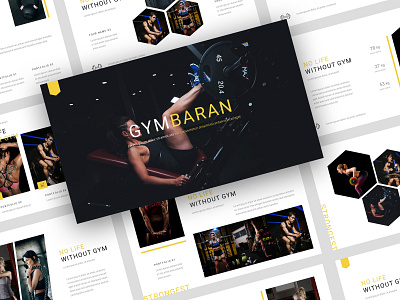 Gymbaran - Gym PowerPoint Template abs agency barbell bodybuilding business company corporate creative fitness gym healthy lifestyle marketing modern powerpoint powerpoint template presentation sports