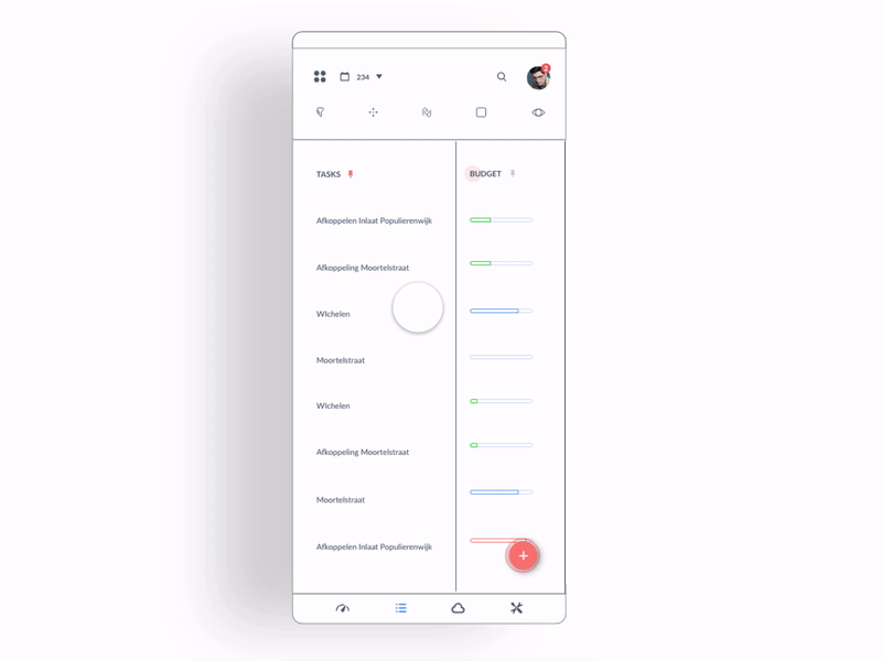 Case: Table on a mobile device - wireframes accordion app interaction design mobile mobile app design table ui ux design