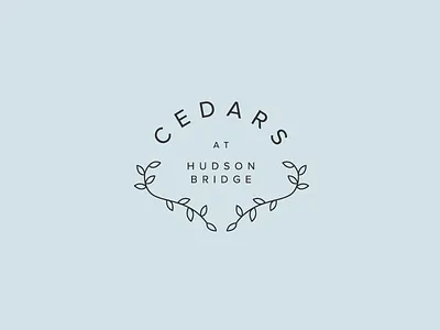Cedars at Hudson Bridge adobe brand identity illustration illustrator logo logo design pastel typography vector