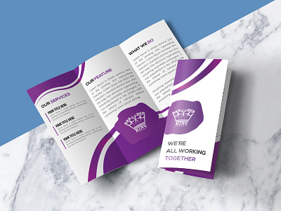 Tri-fold Brochure design bi fold bi fold brochure brochure brochure design brochure mockup creative design flat graphic minimal tri fold brochure