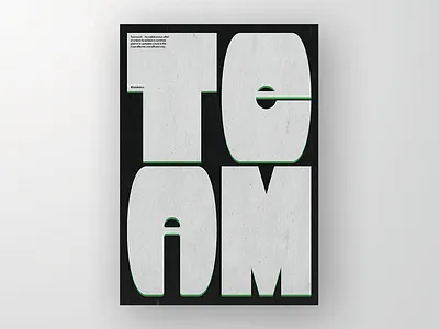 Daily poster 21 - Team art daily art design graphic minimal poster team typography