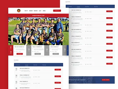 PCYC Event agency event page sketch app sport website youth