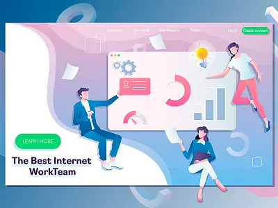 People work in a team analysis background brainstorming business calendar chart computer concept creative illustration people teamwork technology vector work