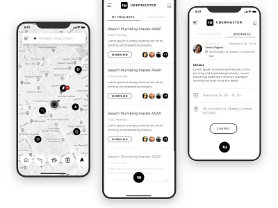 Ubermaster App for hiring hasher;-) app app apps application design ios 10 iphone 10 sketch app ux designer ux ui ux ui design uxd technologies