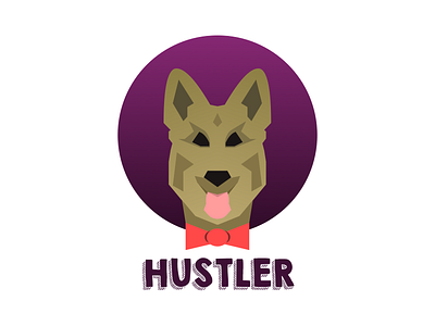 Hustler Logo 🐕 artwork branding dog doggy elegant german shepherd gradient gsd icon logo
