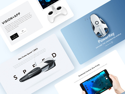 web design drone robot ui underwater web