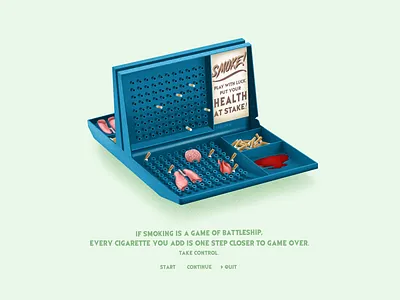 Battlehealth anti smoking battleship campaign illustration newbie procreate smoking