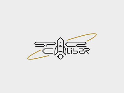 SpaceCaliber brand branding challenge dailyicon design font graphicdesign identity illustration illustrator letter line art logo rocket rocket launch rocket logo space style typography vector