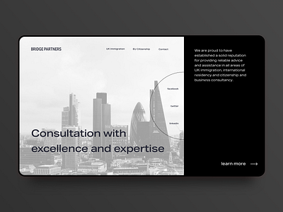 [J.01] Consultation Landing Page branding brutal concept consultation corporate design flat landing page typography ui ux web website