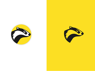 Badger Branding 2d adobe animal animals badger brand brand and identity branding color illustration logo security yellow