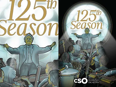 Cincinnati Symphony Orchestra 125th illustration symphony