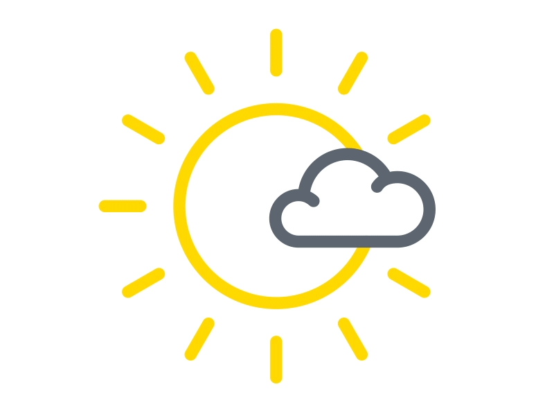 partly cloudy - cloud with sun