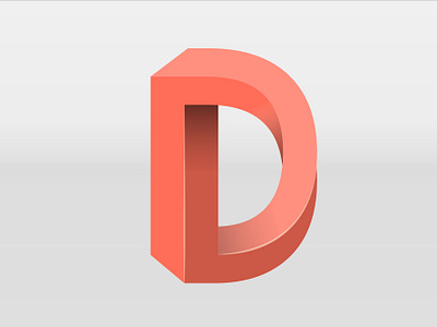 Impossible D adobe illustrator geometry illustration impossible letter vector