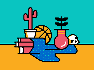 Still Life with Basketball basketball illustration still life vector