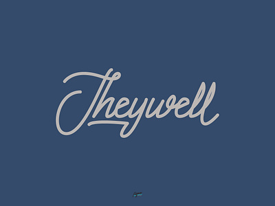 Theywell branding design illustrator lettering logo type typography vector