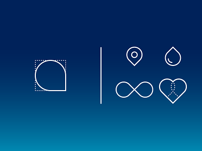 All-Purpose Shape circle corners drop droplet heart infinity location pin rounded shape square symbol useful water