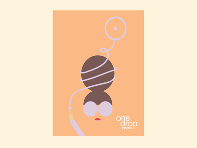 One Drop yo-yos ad design feminine illustration one drop print women yo yo