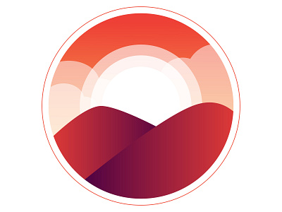 Mountain2 art artwork circular colorful design dribbble graphic graphic design illustration minimal minimalism vector