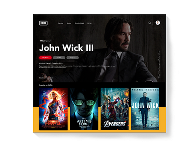 Daily design 025 025 daily 100 daily 100 challenge daily challange dailyui design john wick landing page ui ui ux ux