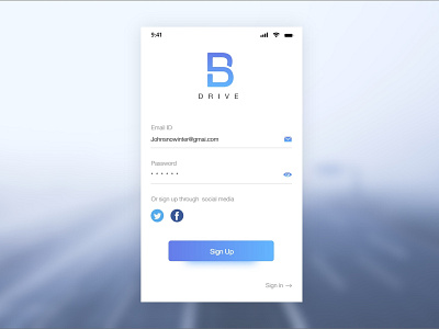 BS Drive login login design login page login screen sign in sign up