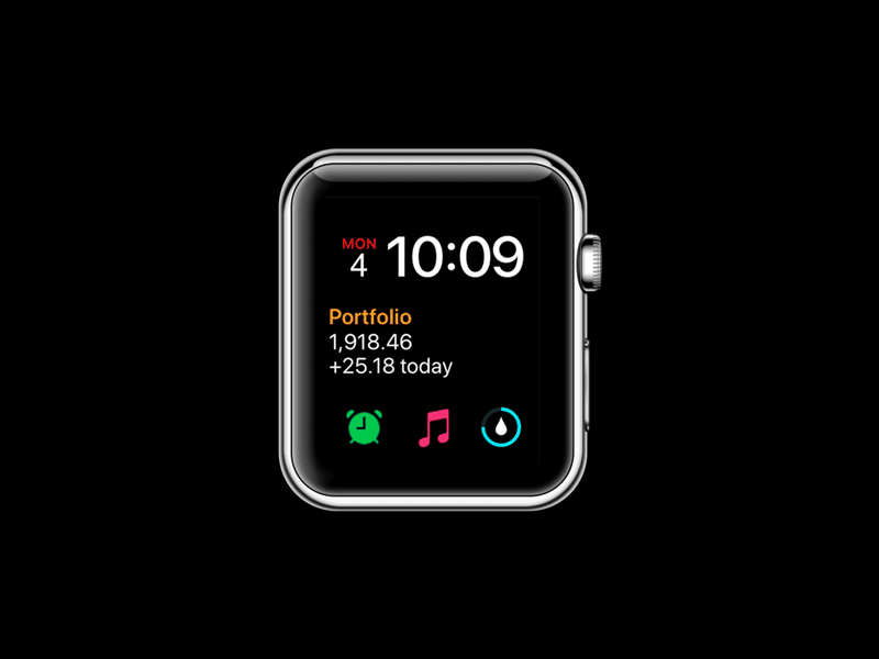 Watch Wallet applewatch blockchain btc crypto cryptocurrency fintech graphic investring portfolio stocks wallet