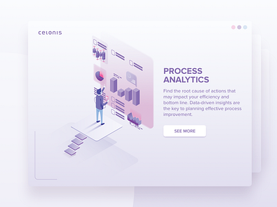 Process Analytics Illustration animation brand branding celonis clean design identity illustration minimal mining processmining typography vector website