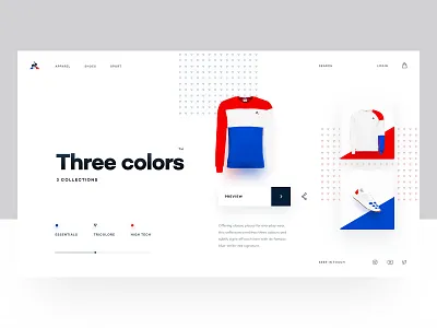 Product page blue brand ecommerce fashion home homepage layout light product red shirt shop sport t shirt ui ux web web design webdesign website