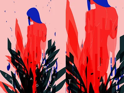 Enter A Glitch abstract body composition floral floral art floral background fragment girl glitch glitch effect glitchart illustration laconic lines minimal poster poster a day poster art poster challenge