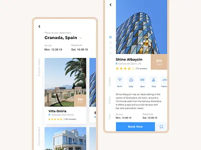 Book and Travel app booking app clear design minimal mobile mobile app travel ui ui design ux ux design