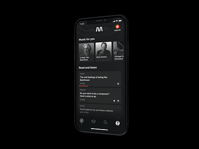 Designflows pt.1 app classic contest dark ui interface design mobile app music ui