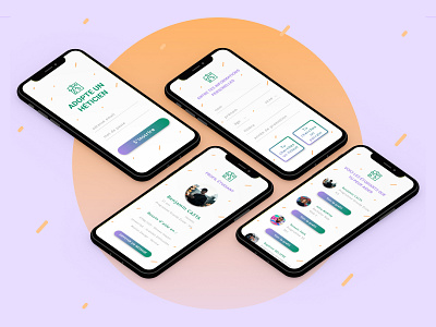 [UX/UI] Speed Design Project app design figma green material mobile mockup orange profile purple sign in ui ux ui web