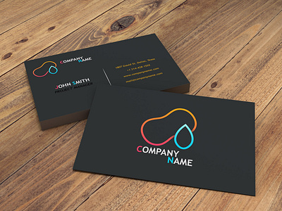 Business card design adobeillustator branding business card design flat line logo simple ui