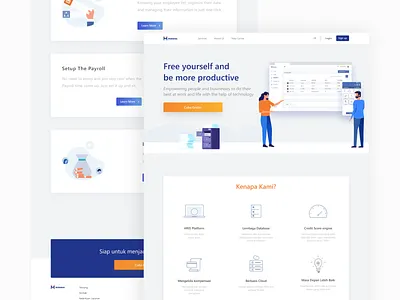 Landing Page Company Website concept design explore illustration user experience user interface user interface design ux web design website