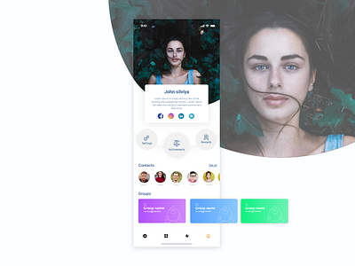 User profile UI design adobe xd app design app ui design profile ui ui ui design ux