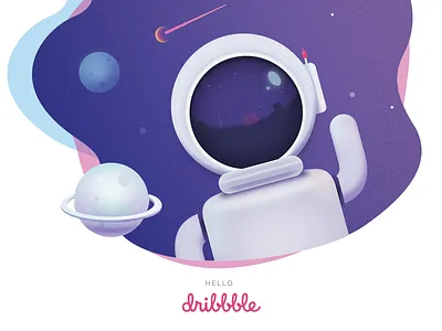Hello Dribbble ui 插图 设计