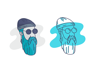 Hipster beard character character design glasses hat hipster sunglasses sunnies