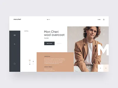 Mon Cheri Fashion Store - Product detail page contact page ecommerce design fashion interaction interface landing page layout design online store paris shop typogaphy ui ux web web designer webdesign webpage website