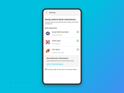 WIP: Bank Statement banking app card layout clean design material design mobile safe secure statements submit ui ux