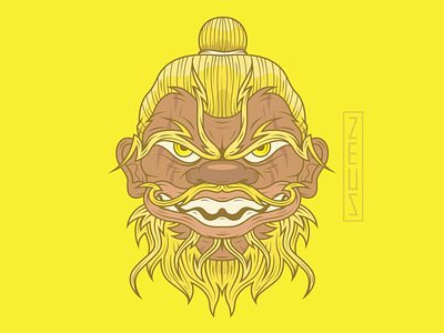Zeus character illustration vector