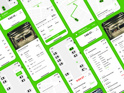 Parkcul Redesign book car countdown flat icons ios mobile navigation parking redesign reserve search timer ui