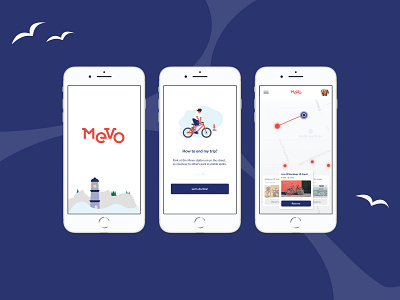 Mevo - rent a bike and go! 🚲 carrenting design gdańsk gdynia interface mevo mobileapp poland renting sketch sopot traficar traveling ui uidesign uxdesign