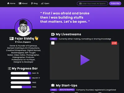 Opened | Openstartup.xyz Mock Up 1 ui ux design