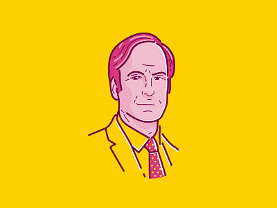 Saul Goodman artwork breakingbad flat graphic icon icon a day iconic illust illustracion illustration illustrator illustrator design inspiraldesign inspiration netflix outline portait saul goodman tv vector