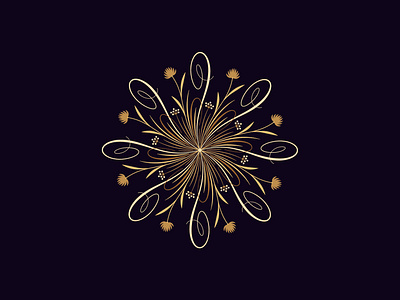 Flourishing round ornament, 10 calligraphic decoration design flourish flourishing flower golden graphic art illustration ornament round vector