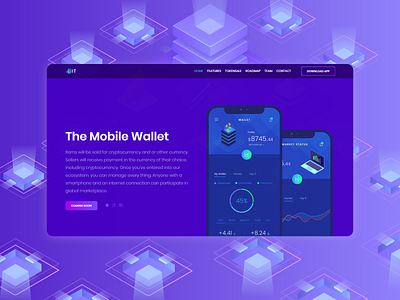 Landing page for a mobile app design flat landing design landing page landing page concept landing page design landing page illustration ui web website