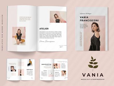 Vania Media Kit Template atelier branding brochure business catalogue clean design editorial elegant fashion indesign kit lookbook magazine media media kit modern portfolio template template design